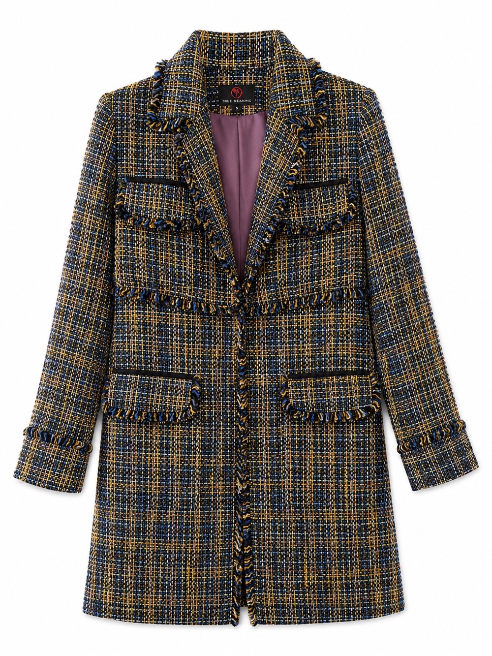 True Meaning Plaid Fringe Coat - Picture 2 of 9